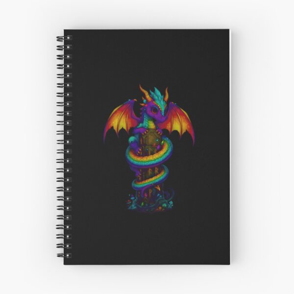 Item preview, Rainbow Baby Dragon Wrapped Around Fantasy Tower Design designed and sold by Ostericaimusa.