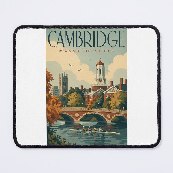 Item preview, Cambridge Massachusetts Charles River Harvard Skyline and Rowing Scene designed and sold by Places On Earth.