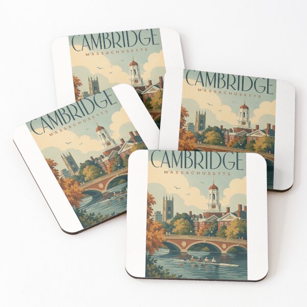 Item preview, Cambridge Massachusetts Charles River Harvard Skyline and Rowing Scene designed and sold by Places On Earth.