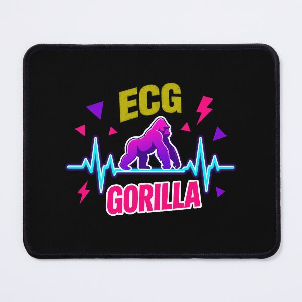 Item preview, ECG Gorilla Heartbeat Graphic designed and sold by WISHandCOLL.