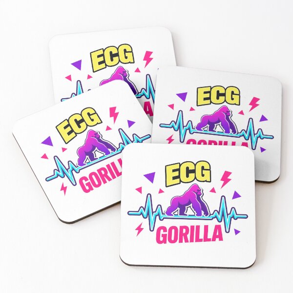 Item preview, ECG Gorilla Heartbeat Graphic designed and sold by WISHandCOLL.