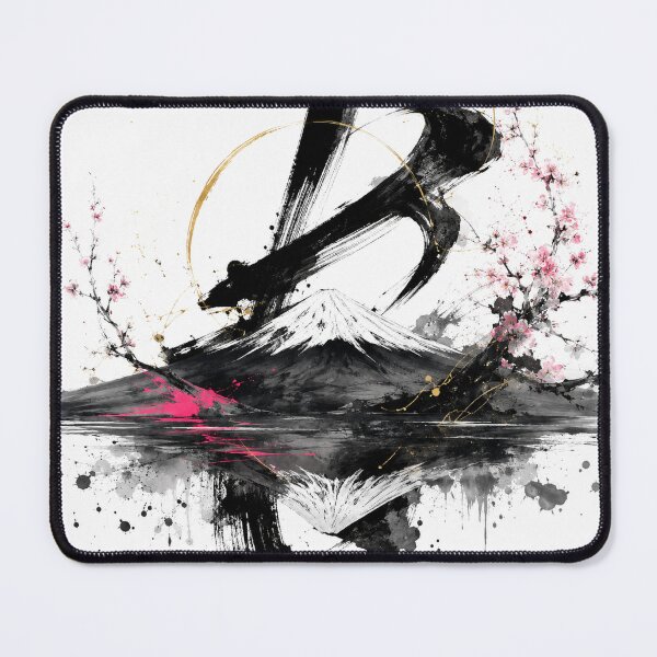 Item preview, Fuji Ink Reverie – Modern Japanese Sumi-E Art designed and sold by アミヤジャ.