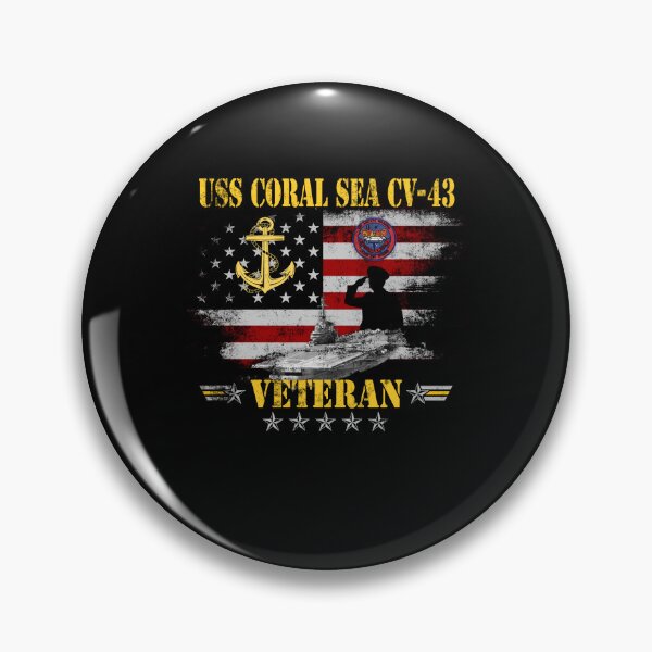 Item preview, USS Coral Sea CV-43 Veteran Patriotic Aircraft Carrier Navy Graphic designed and sold by Osstaramilua.