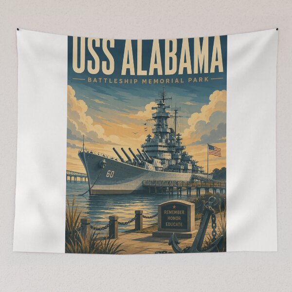 Item preview, USS Alabama Battleship Memorial Park Mobile Alabama Waterfront designed and sold by Places On Earth.