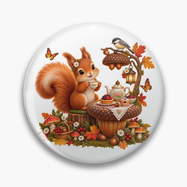 Item preview, Woodland Squirrel’s Cozy Autumn Tea Party designed and sold by jgvisualarts.