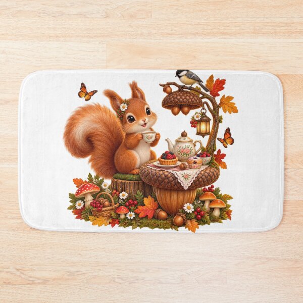 Item preview, Woodland Squirrel’s Cozy Autumn Tea Party designed and sold by jgvisualarts.