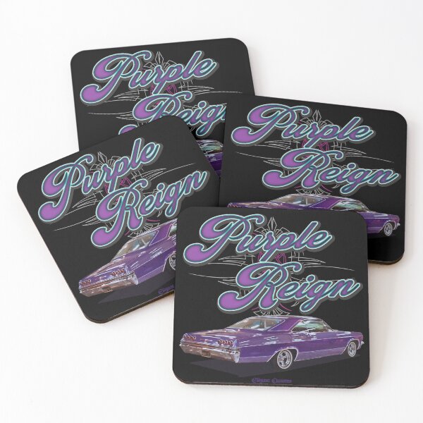 Item preview, 1965 Impala Purple Reign with text - Lowrider, Kustom, Hot Rod, Muscle Car designed and sold by Elegant Customs.