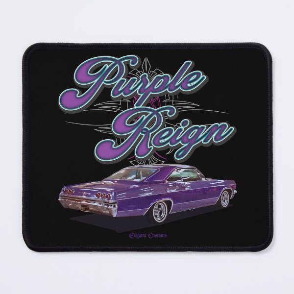 Item preview, 1965 Impala Purple Reign with text - Lowrider, Kustom, Hot Rod, Muscle Car designed and sold by Elegant Customs.
