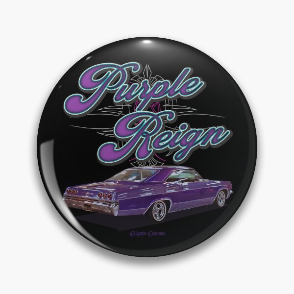 Item preview, 1965 Impala Purple Reign with text - Lowrider, Kustom, Hot Rod, Muscle Car designed and sold by Elegant Customs.
