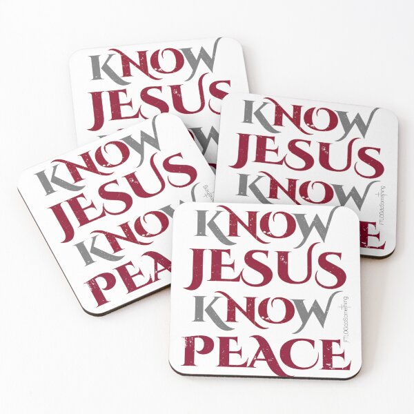 Item preview, Know Jesus Know Peace - No Jesus No Peace typography Play on words Bible truth design designed and sold by FTLOG.