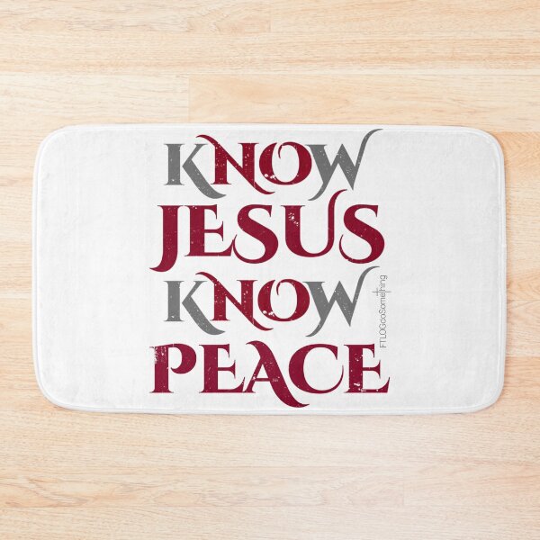 Item preview, Know Jesus Know Peace - No Jesus No Peace typography Play on words Bible truth design designed and sold by FTLOG.