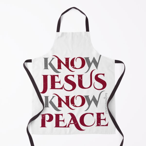 Item preview, Know Jesus Know Peace - No Jesus No Peace typography Play on words Bible truth design designed and sold by FTLOG.