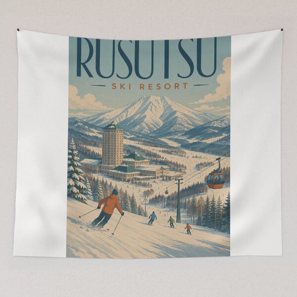 Item preview, Rusutsu Hokkaido Japan Ski Resort beneath Mount Yotei designed and sold by Places On Earth.