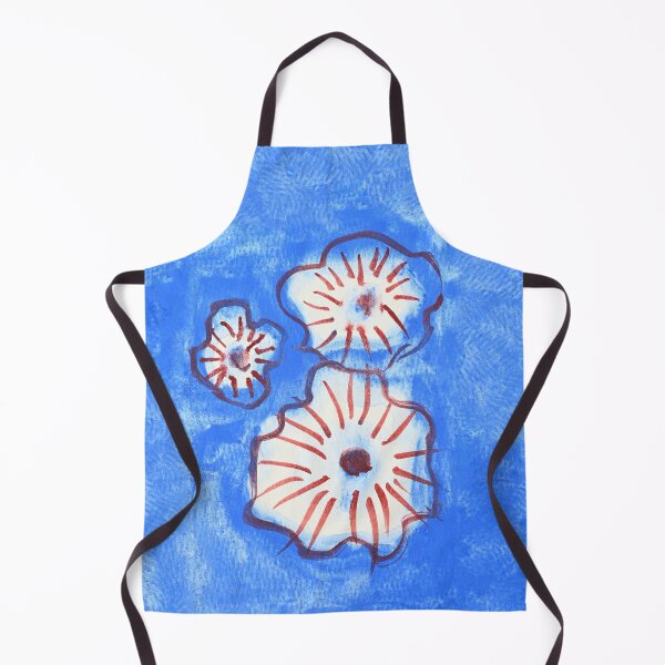 Item preview, Three White Flowers on Bright Blue designed and sold by aakarst.