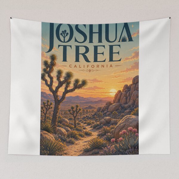 Item preview, Joshua Tree California Desert Sunset among Mojave Rock Formations designed and sold by Places On Earth.