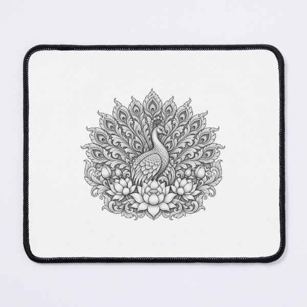 Item preview, Ornamental Peacock Sacred Lotus Thai Art designed and sold by mamhew2456.