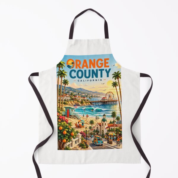 Item preview, Orange County California Pacific Coast with Pier and Southern California Palms designed and sold by Places On Earth.