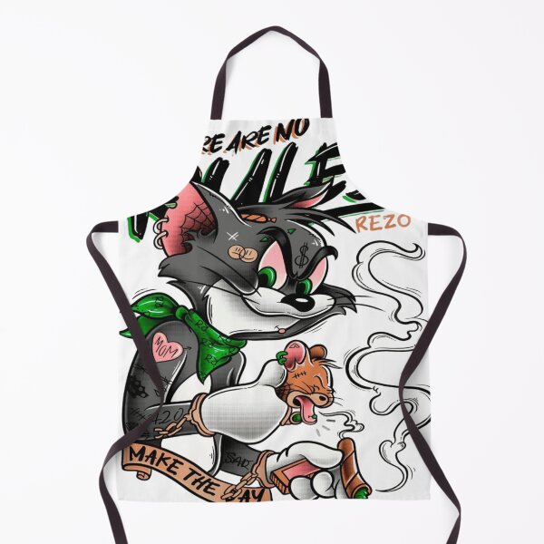 Item preview, There Are No Rules - Badass Edgy Cat Streetwear Tattoo Art designed and sold by Shopri.