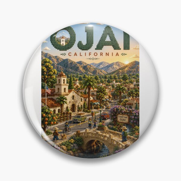 Item preview, Ojai California Valley Town beneath the Topatopa Mountains designed and sold by Places On Earth.
