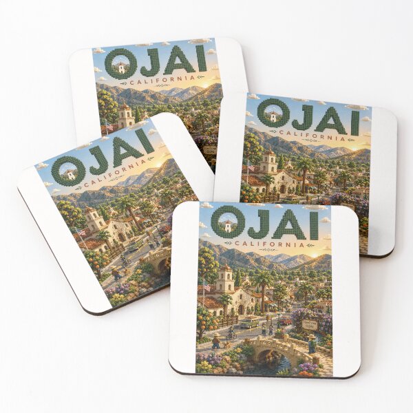 Item preview, Ojai California Valley Town beneath the Topatopa Mountains designed and sold by Places On Earth.
