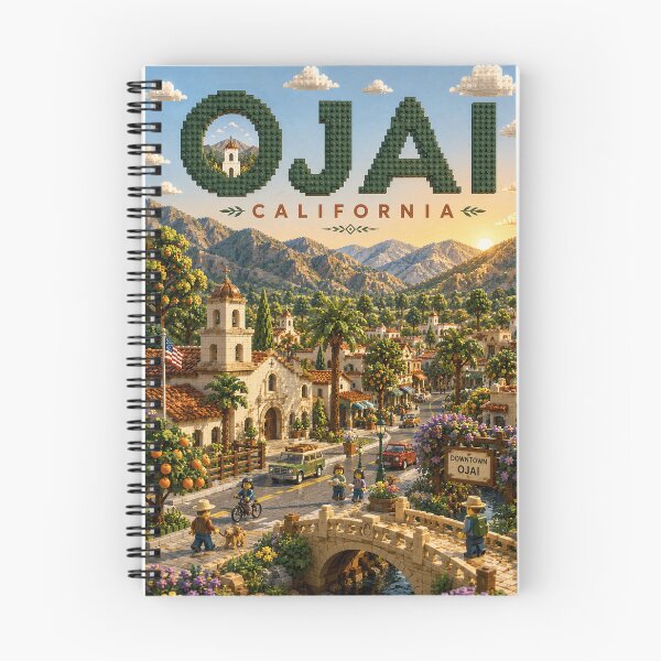 Item preview, Ojai California Valley Town beneath the Topatopa Mountains designed and sold by Places On Earth.