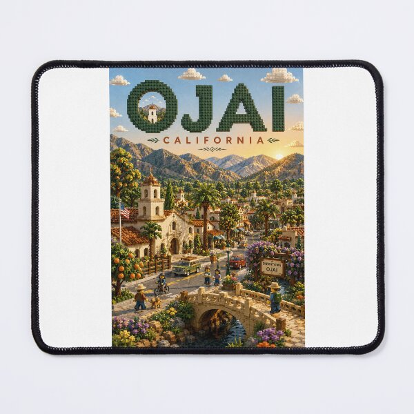 Item preview, Ojai California Valley Town beneath the Topatopa Mountains designed and sold by Places On Earth.