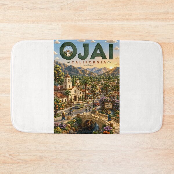 Item preview, Ojai California Valley Town beneath the Topatopa Mountains designed and sold by Places On Earth.