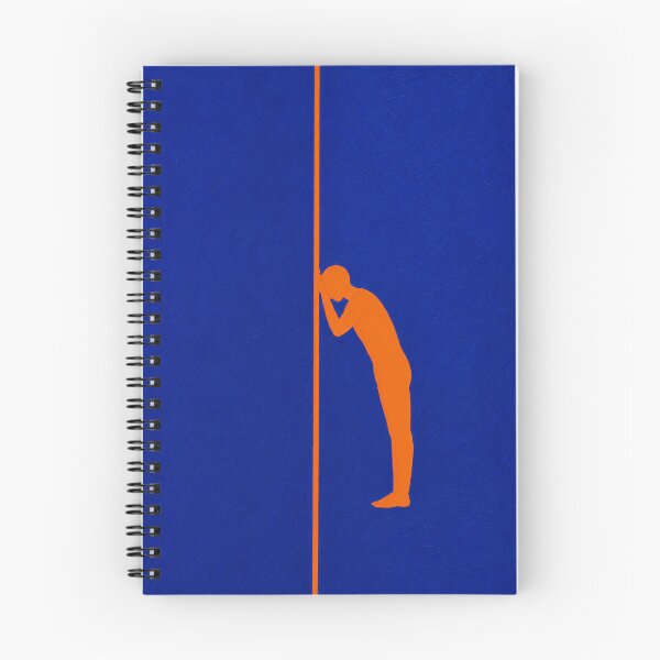 Item preview, 'Leaning In' – Modern Abstract Figure Painting | Cobalt Blue and Orange designed and sold by Moodzu.