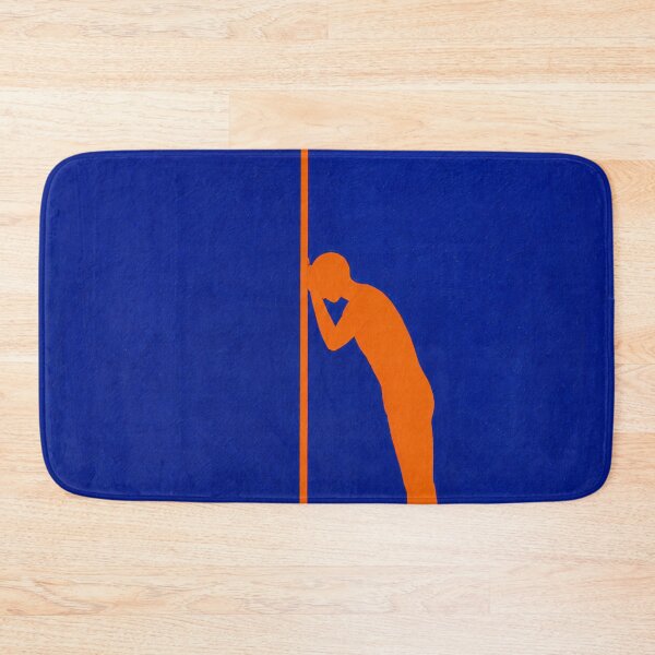 Item preview, 'Leaning In' – Modern Abstract Figure Painting | Cobalt Blue and Orange designed and sold by Moodzu.