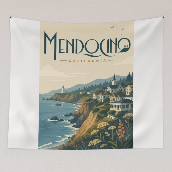 Item preview, Mendocino California Coastal Cliffs and Pacific Headlands designed and sold by Places On Earth.