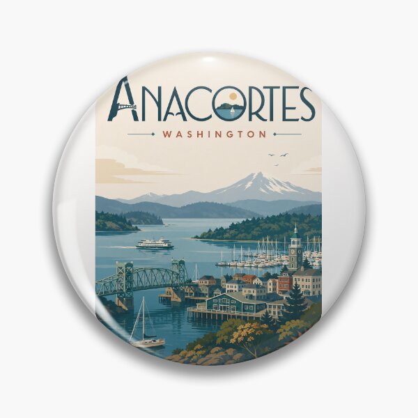 Item preview, Anacortes Washington Waterfront with Mount Baker and Puget Sound designed and sold by Places On Earth.