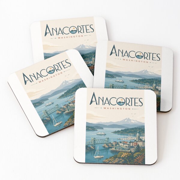 Item preview, Anacortes Washington Waterfront with Mount Baker and Puget Sound designed and sold by Places On Earth.