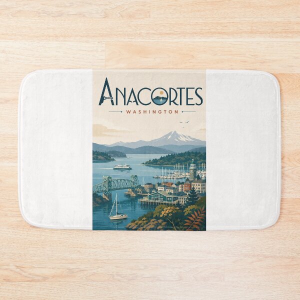 Item preview, Anacortes Washington Waterfront with Mount Baker and Puget Sound designed and sold by Places On Earth.