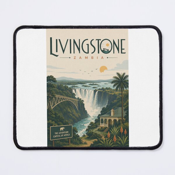 Item preview, Livingstone Zambia Victoria Falls and Zambezi River Landscape designed and sold by Places On Earth.