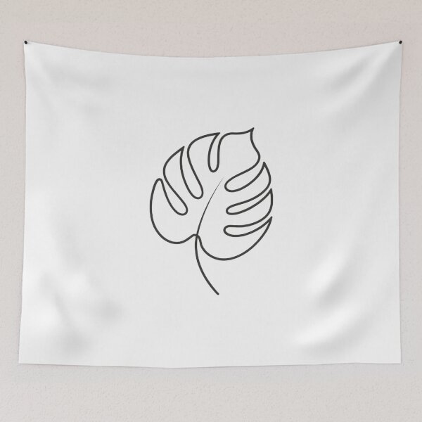 Item preview, Monstera Leaf Minimalist 2 Line Art Gift designed and sold by OneLine Studio.