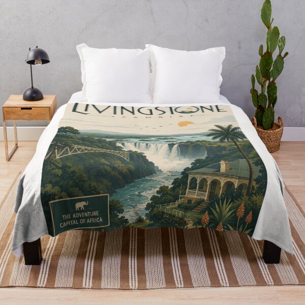 Item preview, Livingstone Zambia Victoria Falls and Zambezi River Landscape designed and sold by Places On Earth.