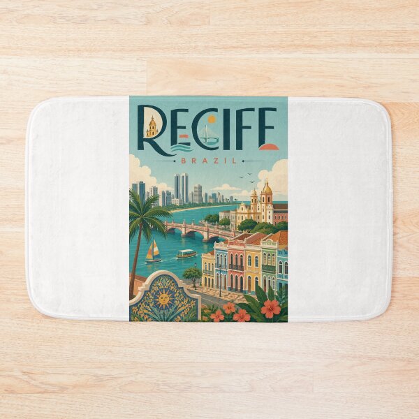 Item preview, Recife Brazil Waterfront with Pernambuco Colonial Architecture designed and sold by Places On Earth.