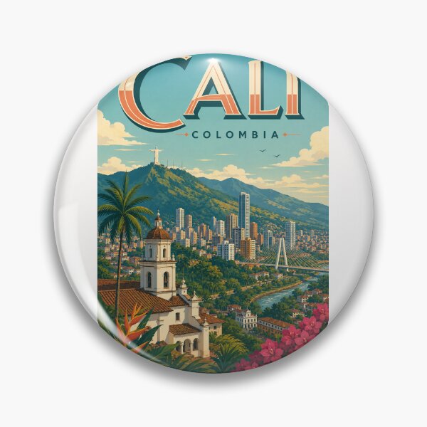 Item preview, Cali Colombia Skyline beneath Cristo Rey and Farallones Mountains designed and sold by Places On Earth.