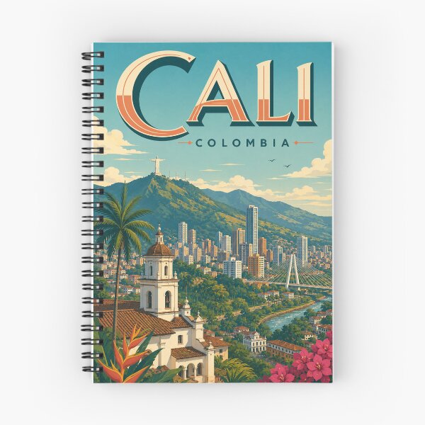 Item preview, Cali Colombia Skyline beneath Cristo Rey and Farallones Mountains designed and sold by Places On Earth.