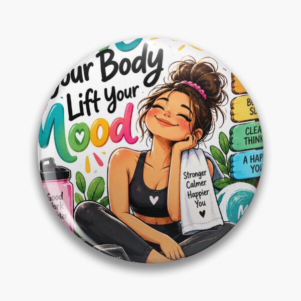 Item preview, Move Your Body, Lift Your Mood – Mental Health & Gym Motivation designed and sold by LuckyJade.