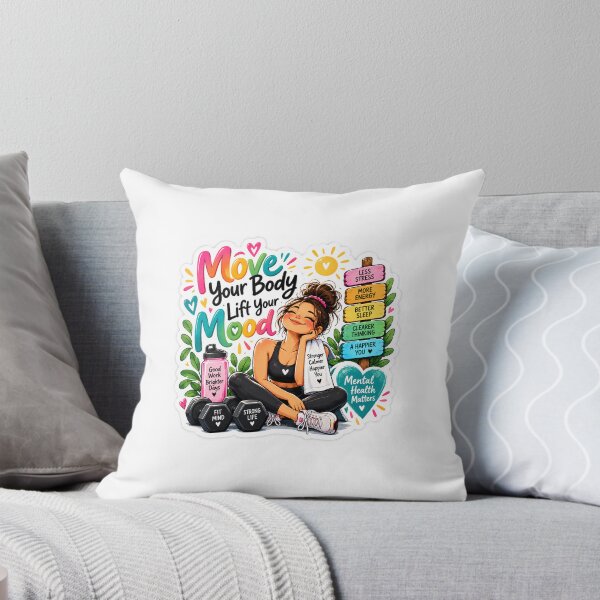 Item preview, Move Your Body, Lift Your Mood – Mental Health & Gym Motivation designed and sold by LuckyJade.