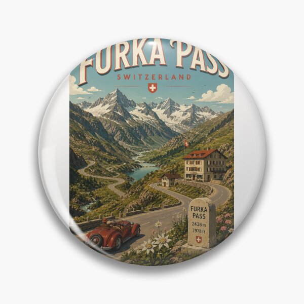 Item preview, Furka Pass Switzerland Alpine Road through Uri Mountains designed and sold by Places On Earth.