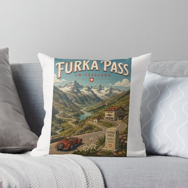 Item preview, Furka Pass Switzerland Alpine Road through Uri Mountains designed and sold by Places On Earth.