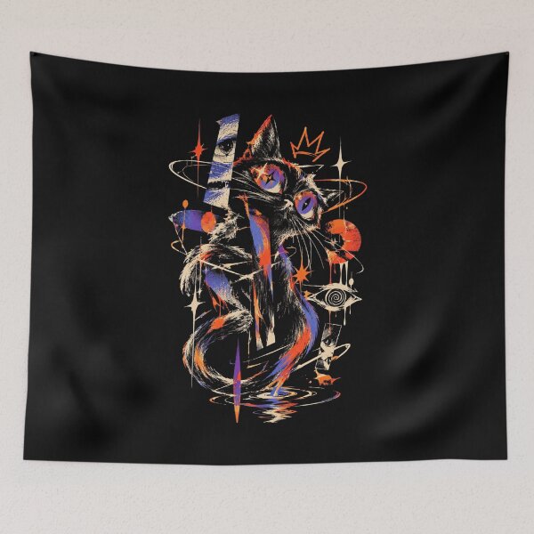 Item preview, Cosmic Black Cat designed and sold by ashwiibox.