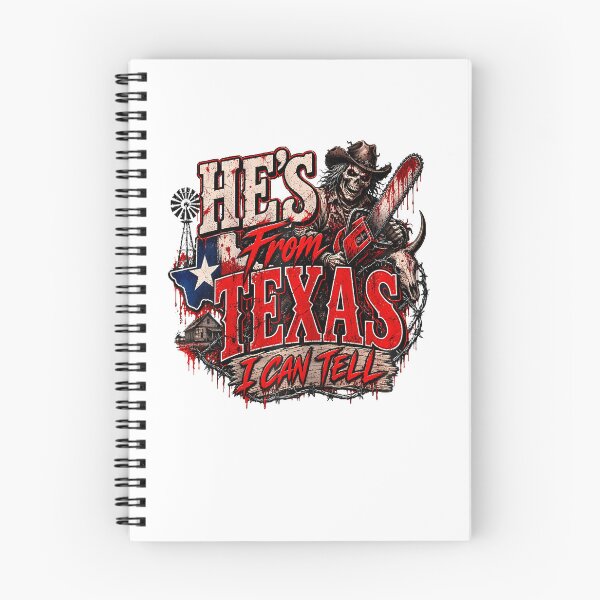 Item preview, Hes From Texas I Can Tell Cowboy Chainsaw Halloween Horror  designed and sold by RealestInternet.