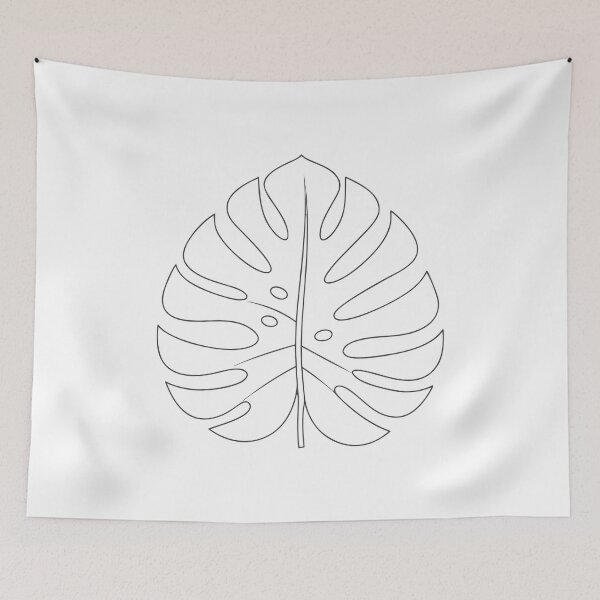 Item preview, Monstera Leaf Detailed 2 Line Art Gift designed and sold by OneLine Studio.
