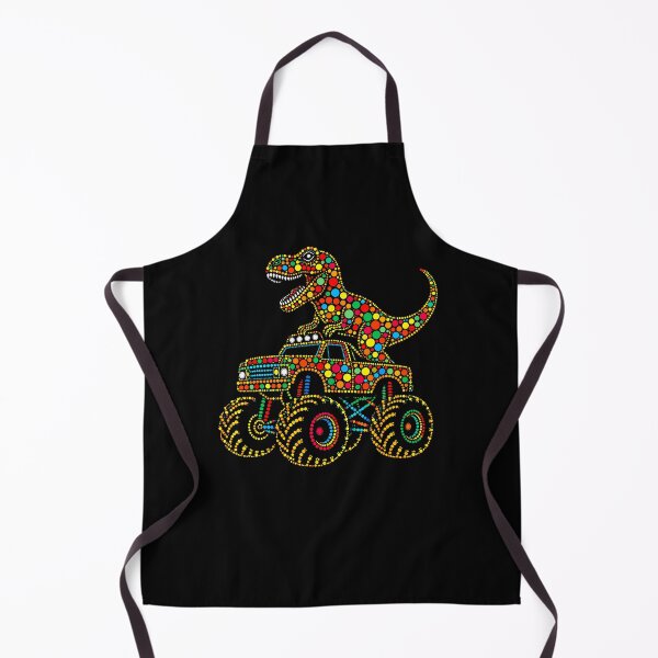 Item preview, Colorful Polka Dot Dinosaur Riding Monster Truck Toddler Boy designed and sold by RealestInternet.