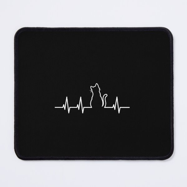 Item preview, Cat Heartbeat Minimalist ECG Line for Cat Lovers designed and sold by MiALopezArt.