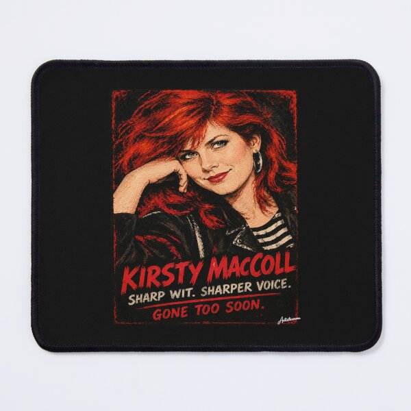 Item preview, Kirsty MacColl Sharp Wit British Pop Illustration Red Black Art designed and sold by Artisticanvas.