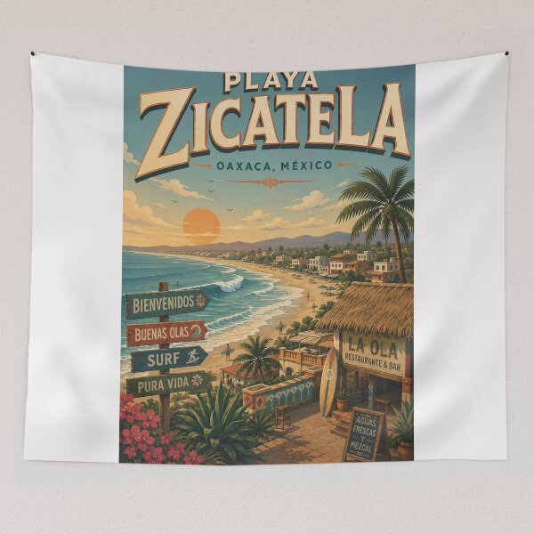 Item preview, Playa Zicatela Oaxaca México Costa del Pacífico en Puerto Escondido designed and sold by Places On Earth.